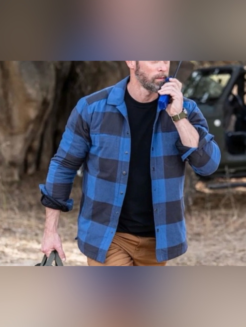 NWT 5.11 Tactical SETH Shirt Jacket in Blue Mussel Check Cotton Twill size M